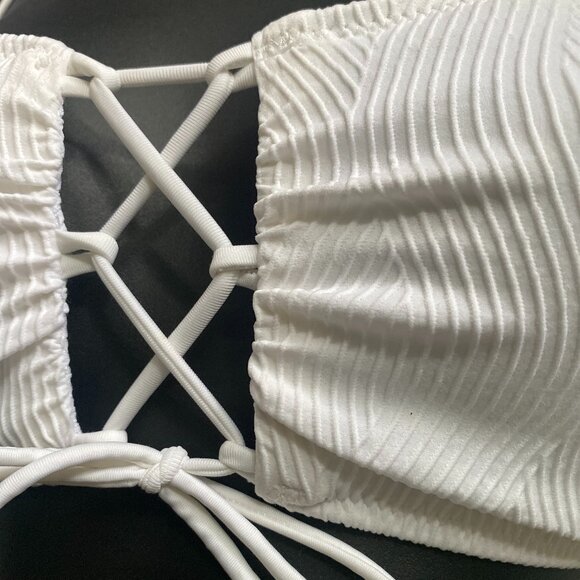 Milly Cabana White Swim Top NWT Size Medium - Picture 2 of 7